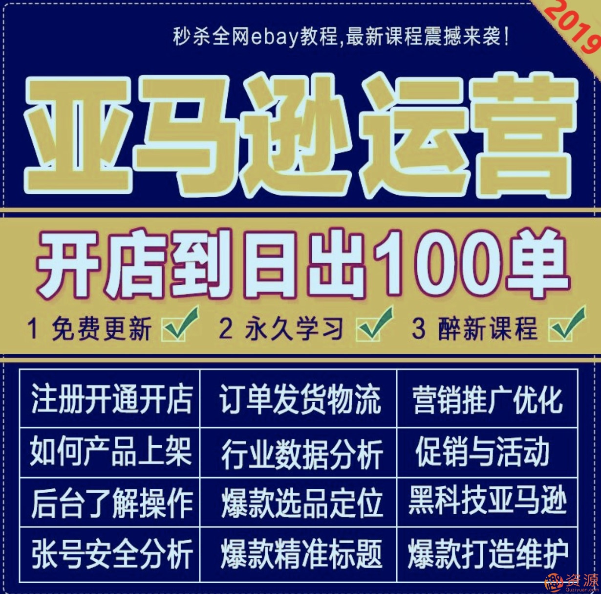 2019新手亞馬遜全球開店視頻教程美國Amazon外貿跨境電商運營課程插圖