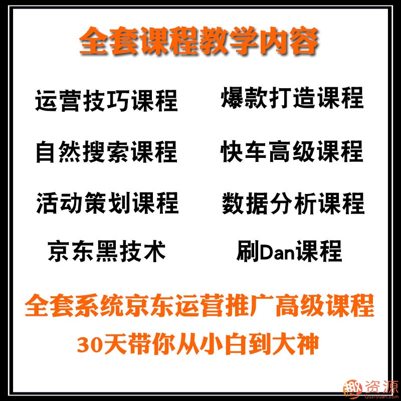 2019京東平臺店鋪運營教程快車營銷技巧高級開店全套電商視頻教學插圖1