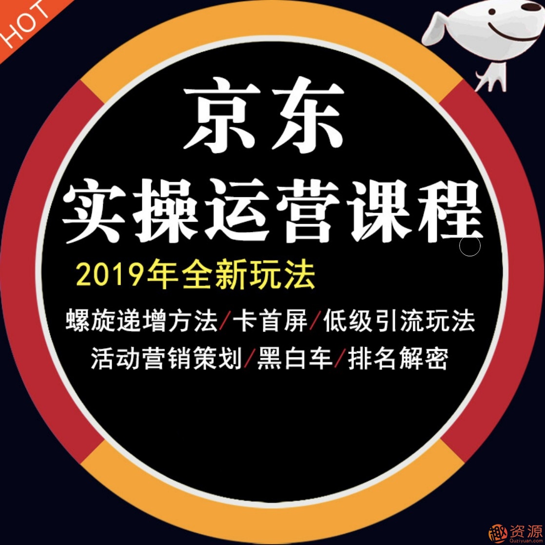 2019京東平臺店鋪運營教程快車營銷技巧高級開店全套電商視頻教學插圖