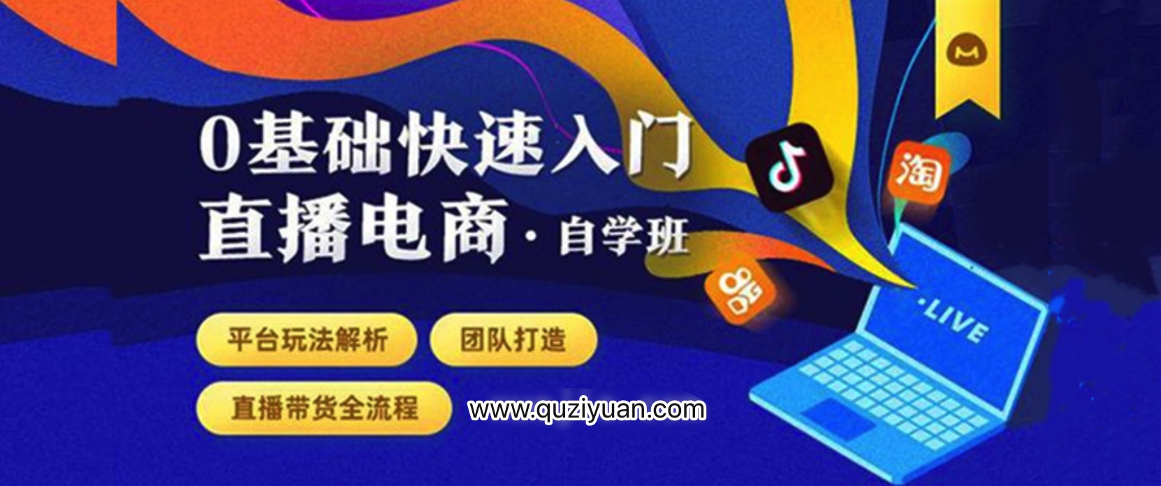 0基礎(chǔ)快速入門直播電商課程：直播平臺玩法解析-團(tuán)隊打造-帶貨全流程等環(huán)節(jié) 百度網(wǎng)盤插圖