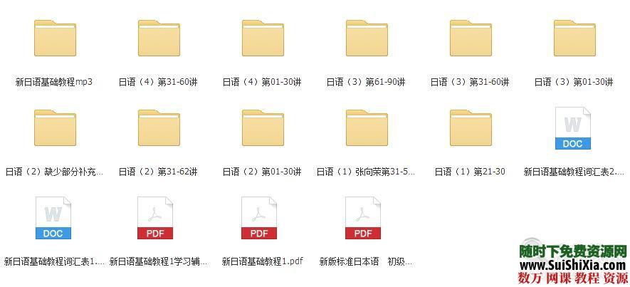 日語學(xué)習(xí)資料大全，新日語基礎(chǔ)mp3+視頻教程+單詞表插圖