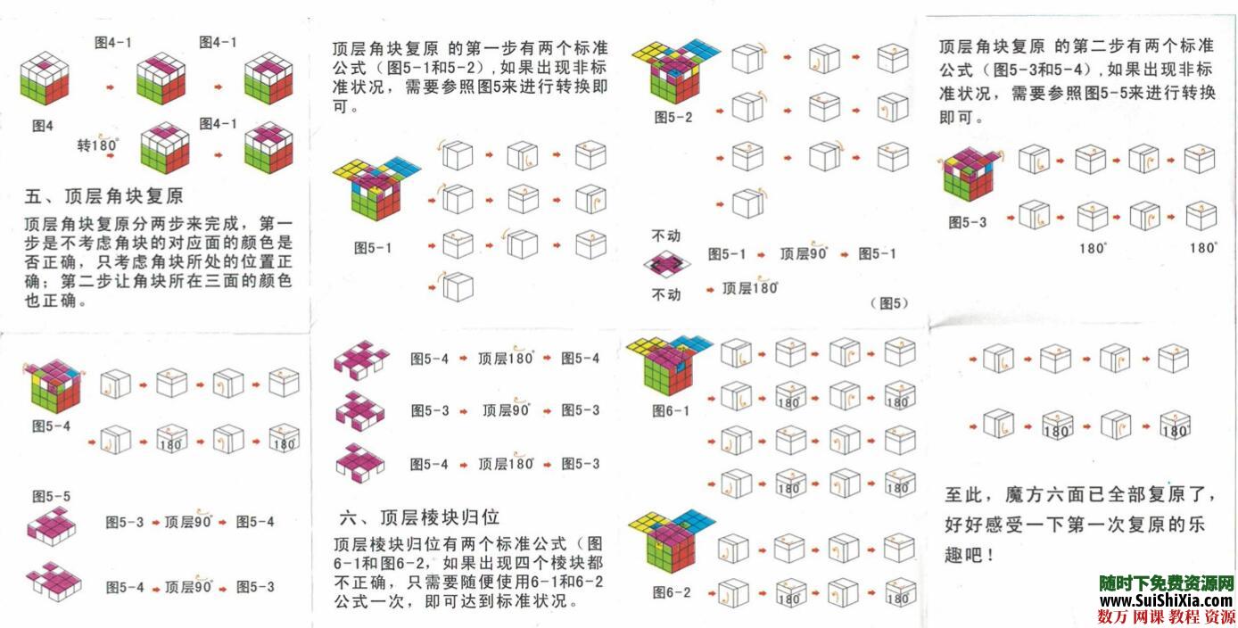 大量三階四階五階六階魔方還原教程資源，以及其他益智競(jìng)速玩具教程分享_趣資料視頻資源插圖3