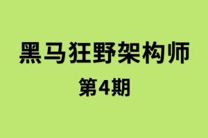 黑馬架構(gòu)師課程－狂野架構(gòu)師第4期百度網(wǎng)盤