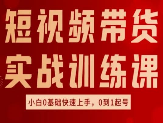 短視頻帶貨實(shí)戰(zhàn)訓(xùn)練課，好物分享實(shí)操，小白0基礎(chǔ)快速上手，0到1起號(hào)插圖