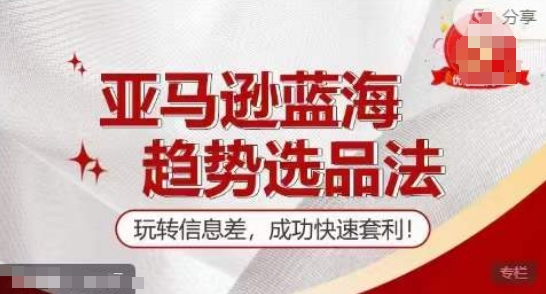 【訓練營】亞馬遜藍海趨勢選品法，玩轉信息差，成功快速套利插圖