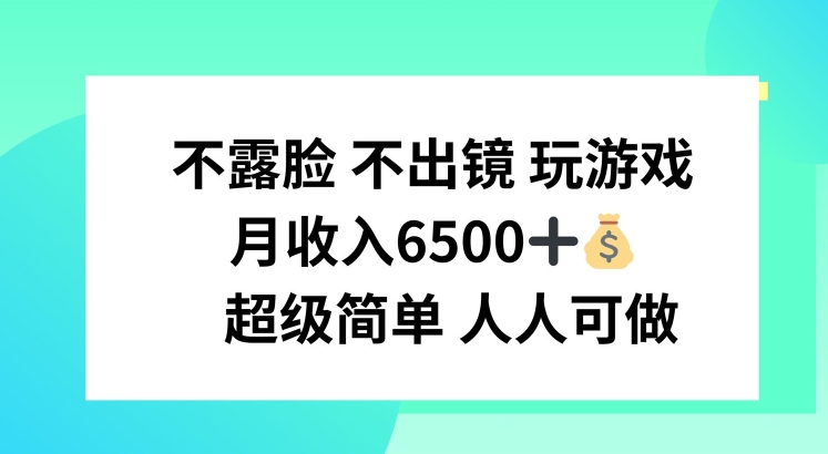 不露臉 不出境 玩游戲，月入6500 超級(jí)簡(jiǎn)單 人人可做【項(xiàng)目揭秘】插圖