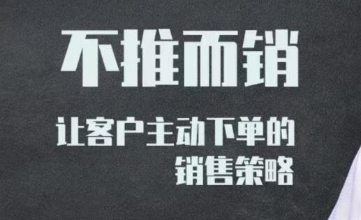 不推而銷《讓客戶主動下單的銷售策略》視頻課程插圖