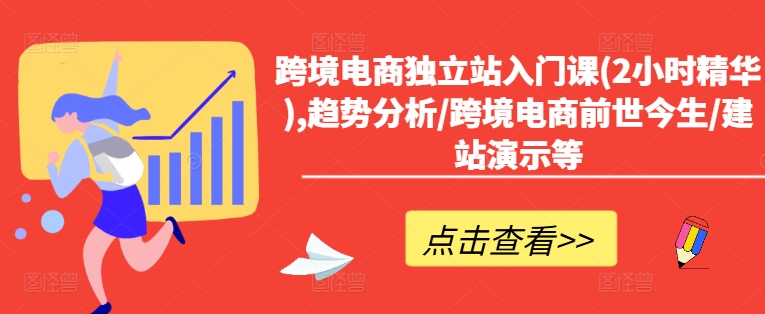 跨境電商獨(dú)立站入門課(2小時(shí)精華),趨勢分析/跨境電商前世今生/建站演示等插圖